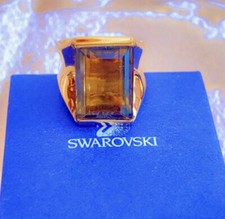 Imposante bague SWAROVSKI  bijou bague plaqué or Swarovski ring cadeau Noel T55
