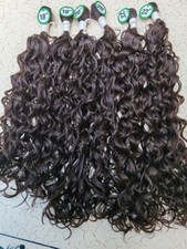 Extensions de cheveux long bouclés mèches pour tissage rajouts bouclés  noir