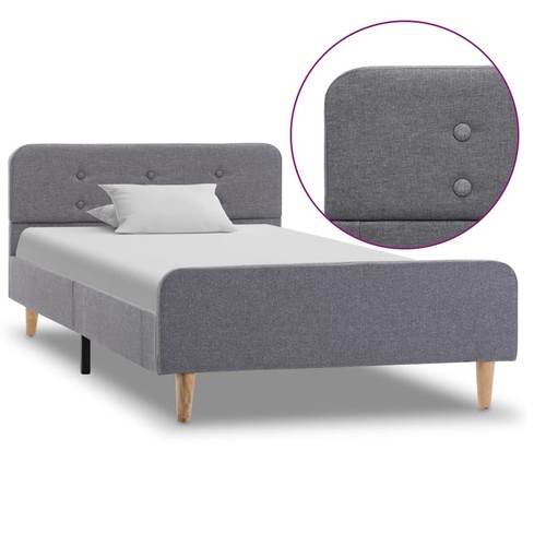 Cadre lit gris foncé - lit, jute