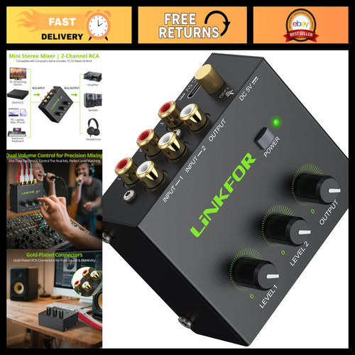 Channel rca stereo mini - 2-channel,