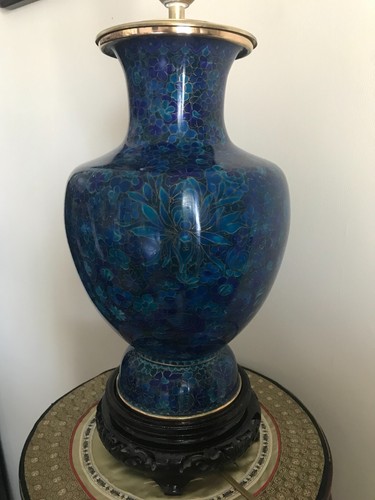 Cloisonne vase pied - pied, lampe