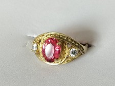 ANCIENNE BAGUE OR 9K PIERRES 9