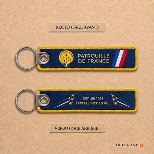 Porte clé brodé tissu - porte,