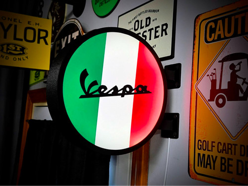 Vespa led lightbox sign - lightbox,