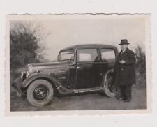 Vintage Car Peugeot 201 March 1934 Silver Snapshot with Men