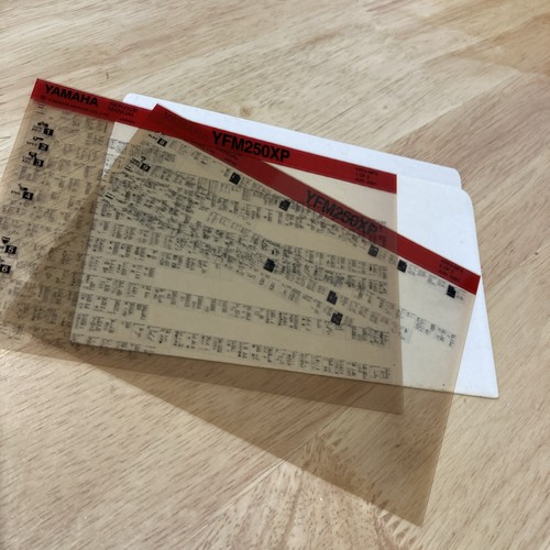 Yamaha yfm250 microfiche - xp,
