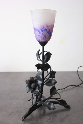 Lampe art déco fer forgé