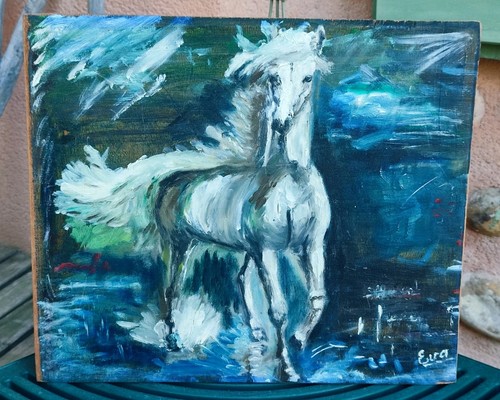Ancien tableau huile - tableau,