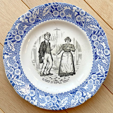 Assiette parlante faïence