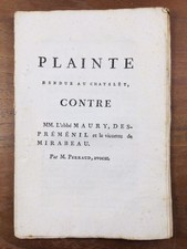 Avocat Perraud 1789 Mirabeau Vion Francotay Révolution Française Abbé Maury