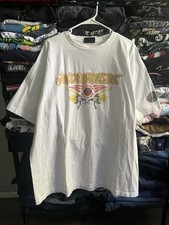 Vintage 90s Avirex Asiana Chinese Dragons Snakes Gold Graphic T-Shirt Skate 2XL