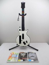 Like New Nintendo Wii Gibson Les Paul Guitar Hero Rock Band Controller + 3x G...