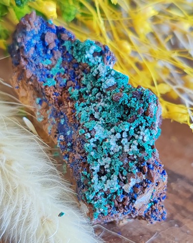 Azurite malachite brute