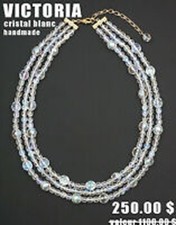 Bijoux en cristal Victoria neuf valeur 1100  $ En vente  250 $