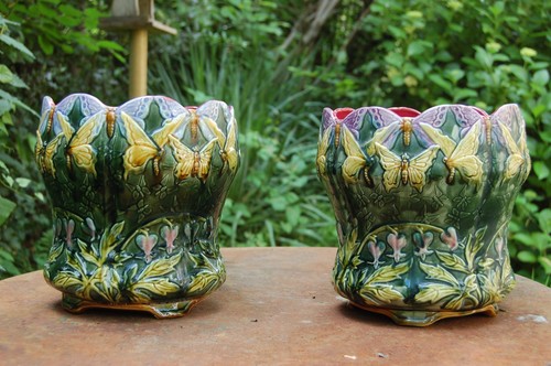Vase cache pot barbotine