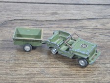 Jouet Ancien Jeep Militaire Gama Avec Remorque