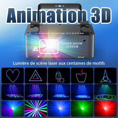 Lumières scène laser rvb - de,