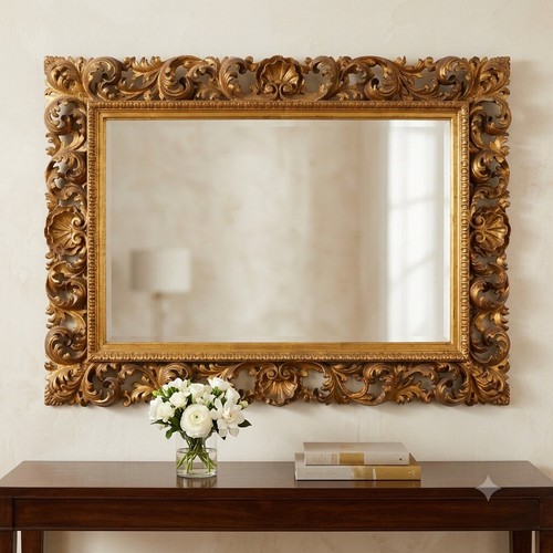 Miroir baroque ancien bois - baroque,