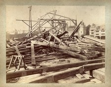 Wood Scaffolding Artistic Construction Photography Vintage Albumin c1880 