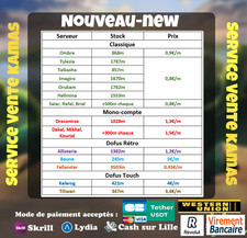 Dofus Kamas Allisteria /