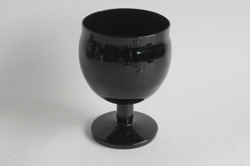 Verre pied opaline noir - à,