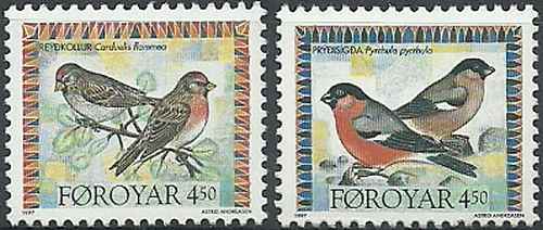 Timbres oiseaux féroé - timbres,