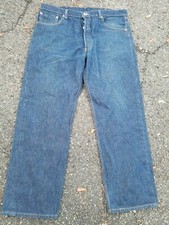 Mens 40x32 Vintage Levis 501 xx Dark Blue Jeans Button Fly Straight Leg
