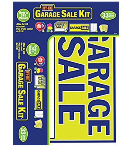 Garage sale sign kit - kit, 33