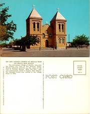 Historic San Albinos Church Near Las Cruces New Mexico Postcard