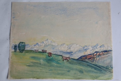 Aquarelle originale étude - originale, d'étude