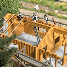 Ensemble D'Action : Charpentiers Avec Échafaudage HO/OO Échelle Busch 79902