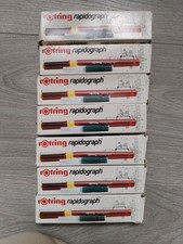 Rotring rapidograph ×7 , dans leurs boîtes 