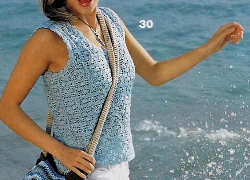 Modèle top bleu ciel taille - modèle,