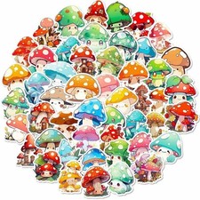 50 stickers champignons kawaii