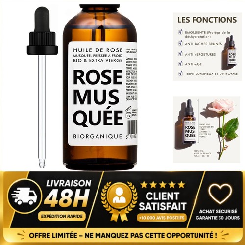 Huile rose musquée bio - huile,