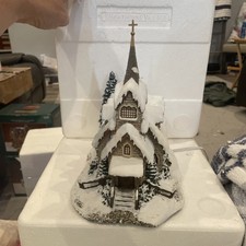Thomas Kinkade Hawthorne Village Light of Hope Church  Great Condition