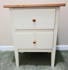 IKEA 2-Drawers Solid Wood Bed Side Table  W 19-2/8" x L 14" x H 25-6/8"