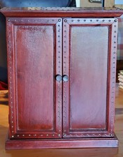 Vintage Solid Wood Armoire Wardrobe 1997 Cherry 3 Drawer w/Clothes Rod  18" Doll
