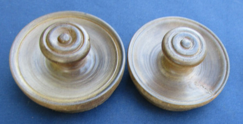 Boutons rosaces bois - bois, ancien