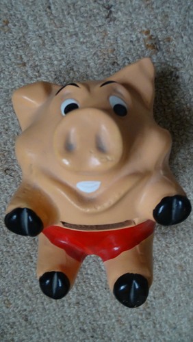 Tirelire cochon sur dos - cochon,