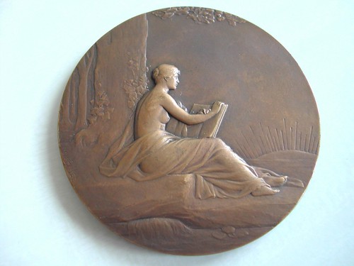 Médaille bronze art déco - médaille,