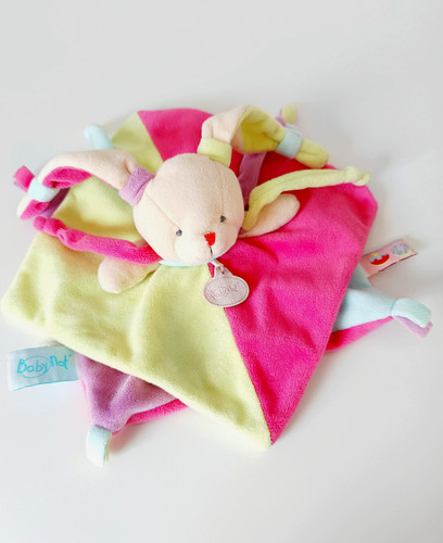 Doudou carré lapin - doudou,