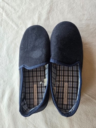 Chaussons charentaises bleus - chaussons/charentaises,