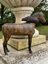 Magnifique Jouet d'enfant vers 1800 & Cheval en Bois Sculpté et Peint & France