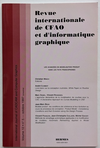 Revue internationale cfao - revue, de