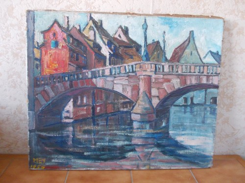 Grand tableau huile - tableau, sur