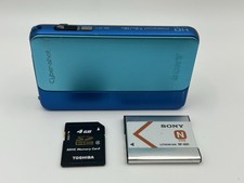 SONY Cyber-shot DSC-TX20 Blue 16.2MP Compact Camera 4x Zoom Tested Japan Only