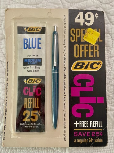 Vintage bic clic ballpoint - clic, pen