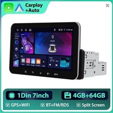 Autoradio GPS 1 DIN Universel 7" Android 15 Wi-Fi Carplay Android Auto 4GB+64GB