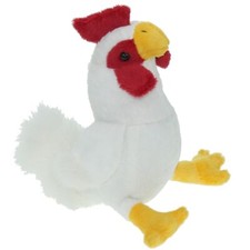 coq 16 cm blanche doudou